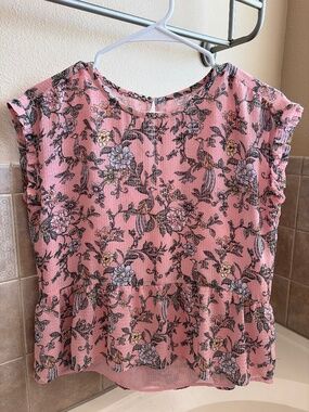Loft Pink floral Blouse XSP